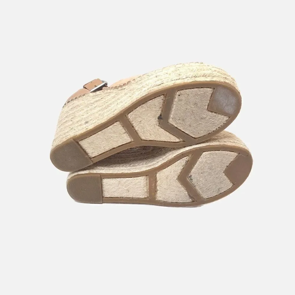 Marc Fisher LTD Women’s Mladalyn Espadrille Wedge Sandal Coral Suede Size 8.5 M